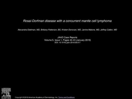 Rosai-Dorfman disease with a concurrent mantle cell lymphoma