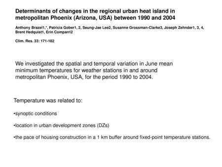 Temperature was related to: