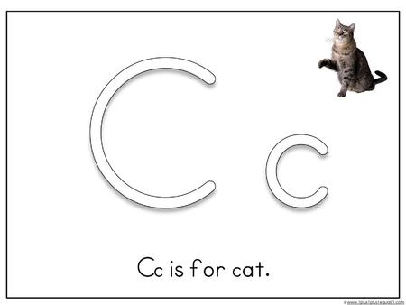 C c Cc is for cat. ©   ©