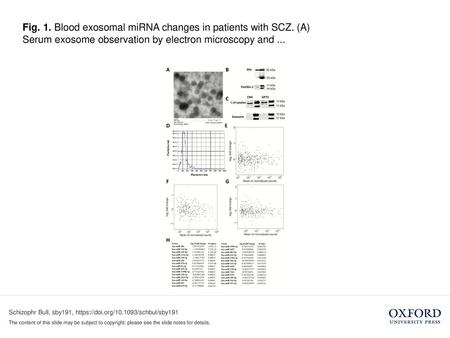 Fig. 1. Blood exosomal miRNA changes in patients with SCZ