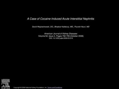 A Case of Cocaine-Induced Acute Interstitial Nephritis