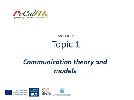 Communication theory and models