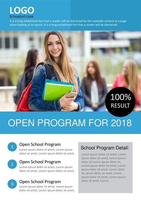 LOGO 100% OPEN PROGRAM FOR 2018 RESULT Open School Program 1