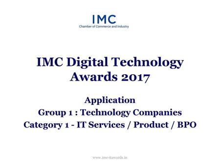 IMC Digital Technology Awards 2017