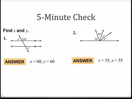 5-Minute Check.