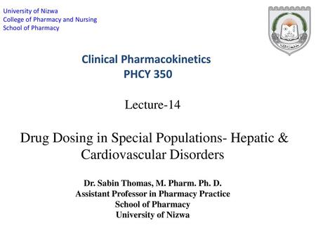 Clinical Pharmacokinetics