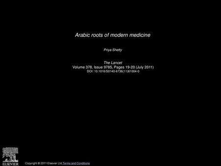 Arabic roots of modern medicine