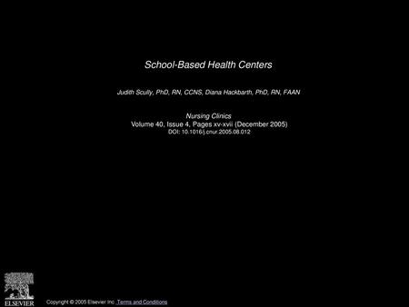 School-Based Health Centers