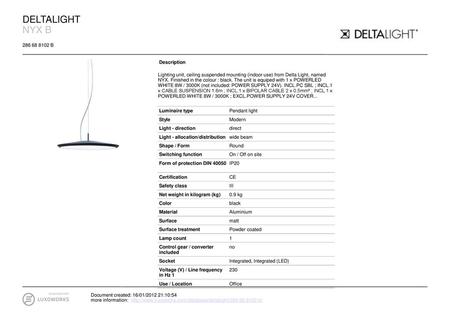 DELTALIGHT NYX B B Description