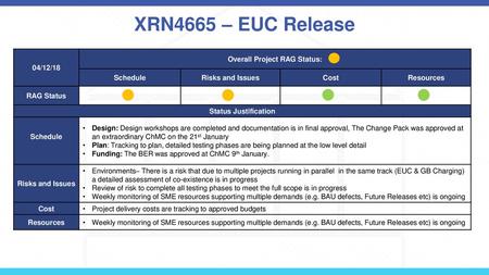 Overall Project RAG Status: