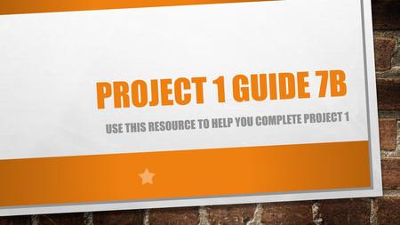 Use this resource to help you complete project 1