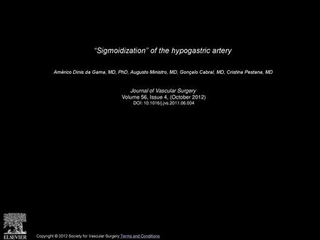 “Sigmoidization” of the hypogastric artery