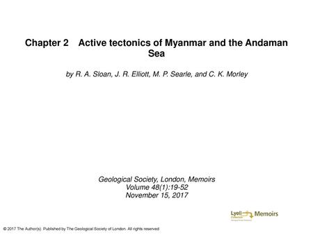 Chapter 2 Active tectonics of Myanmar and the Andaman Sea