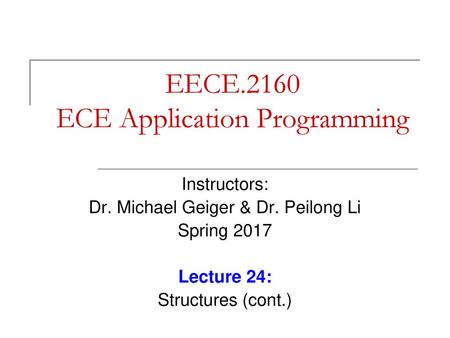 EECE.2160 ECE Application Programming