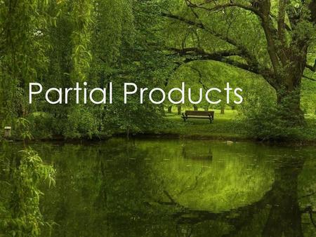 Partial Products.