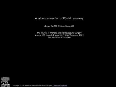 Anatomic correction of Ebstein anomaly