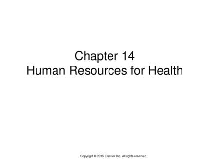 Human Resources for Health