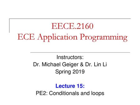 EECE.2160 ECE Application Programming