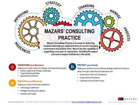 MAZARS’ CONSULTING PRACTICE