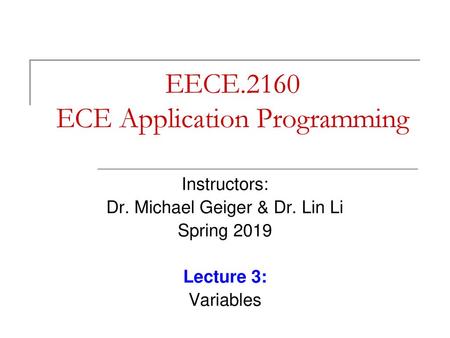 EECE.2160 ECE Application Programming