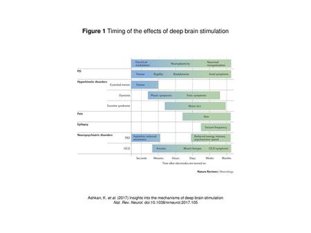 Figure 1 Timing of the effects of deep brain stimulation