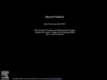 Beyond Flatland The Journal of Thoracic and Cardiovascular Surgery