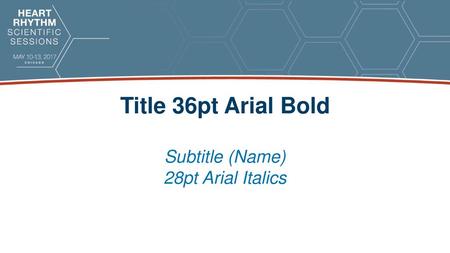 Subtitle (Name) 28pt Arial Italics