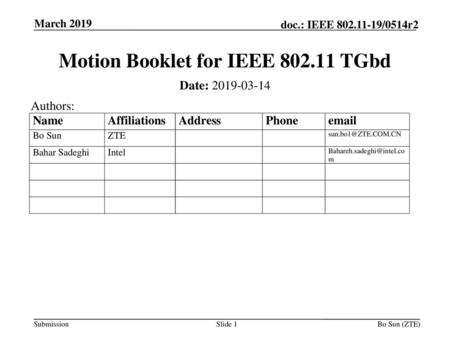 Motion Booklet for IEEE TGbd