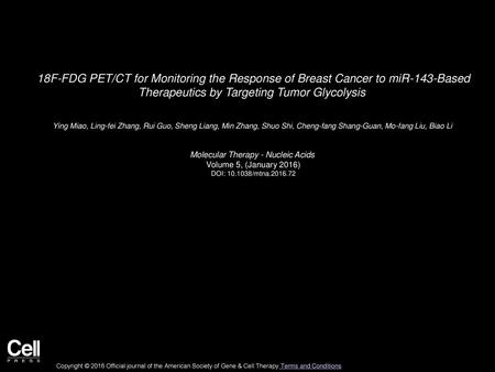 Molecular Therapy - Nucleic Acids