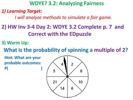 WDYE? 3.2: Analyzing Fairness