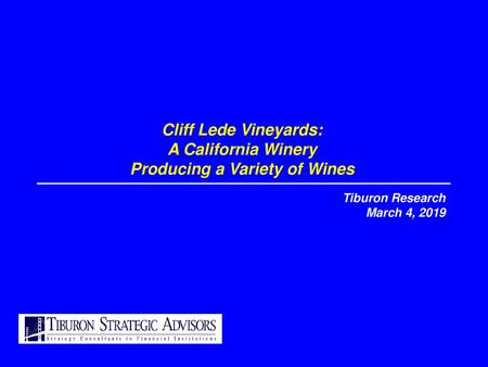 Cliff Lede Vineyards: A California Winery Producing a Variety of Wines