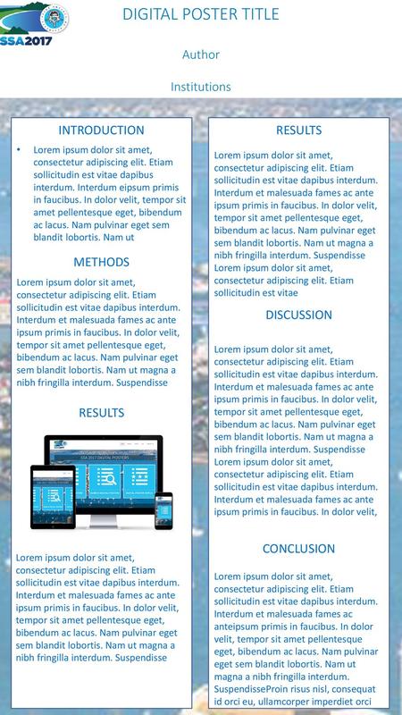 DIGITAL POSTER TITLE Author Institutions INTRODUCTION RESULTS METHODS