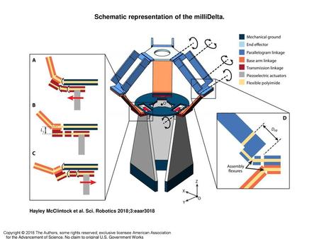 Schematic representation of the milliDelta.