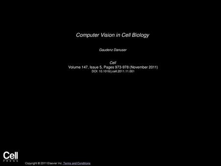 Computer Vision in Cell Biology