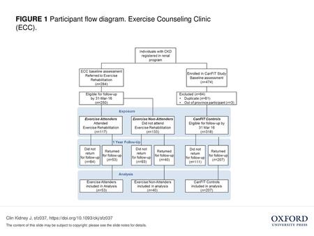 FIGURE 1 Participant flow diagram. Exercise Counseling Clinic (ECC).