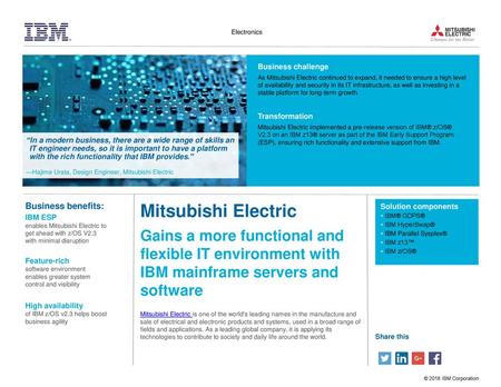 Electronics Business challenge