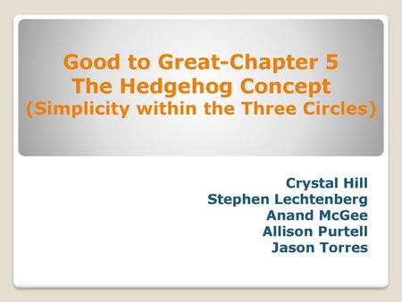 (Simplicity within the Three Circles)