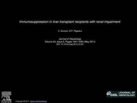 Immunosuppression in liver transplant recipients with renal impairment