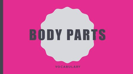 BODY PARTS VOCABULARY. head mouth teeth neck eye.