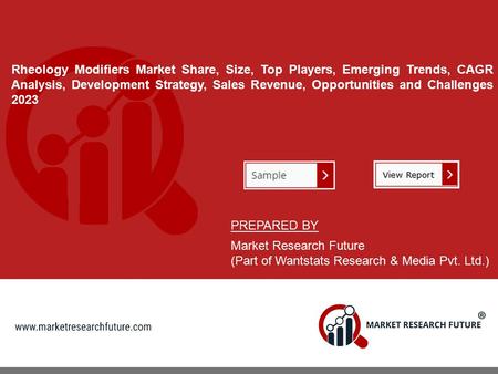 Rheology Modifiers Market Share, Size, Top Players, Emerging Trends, CAGR Analysis, Development Strategy, Sales Revenue, Opportunities and Challenges 2023.