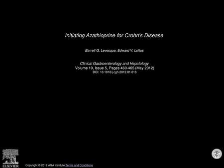 Initiating Azathioprine for Crohn's Disease