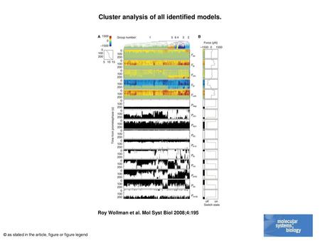 Cluster analysis of all identified models.