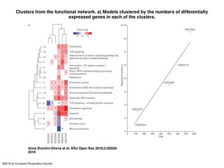 Clusters from the functional network