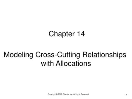 Modeling Cross-Cutting Relationships with Allocations