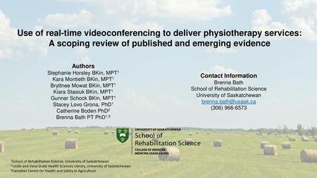 Use of real-time videoconferencing to deliver physiotherapy services: