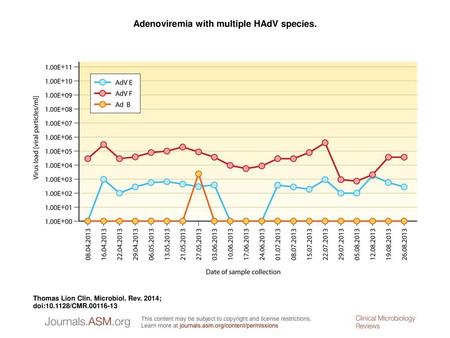 Adenoviremia with multiple HAdV species.