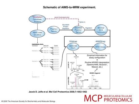 Schematic of AIMS-to-MRM experiment.