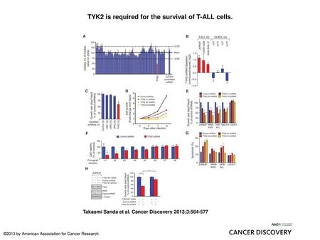 TYK2 is required for the survival of T-ALL cells.