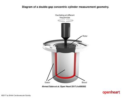 Diagram of a double-gap concentric cylinder measurement geometry.