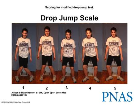 Scoring for modified drop-jump test.